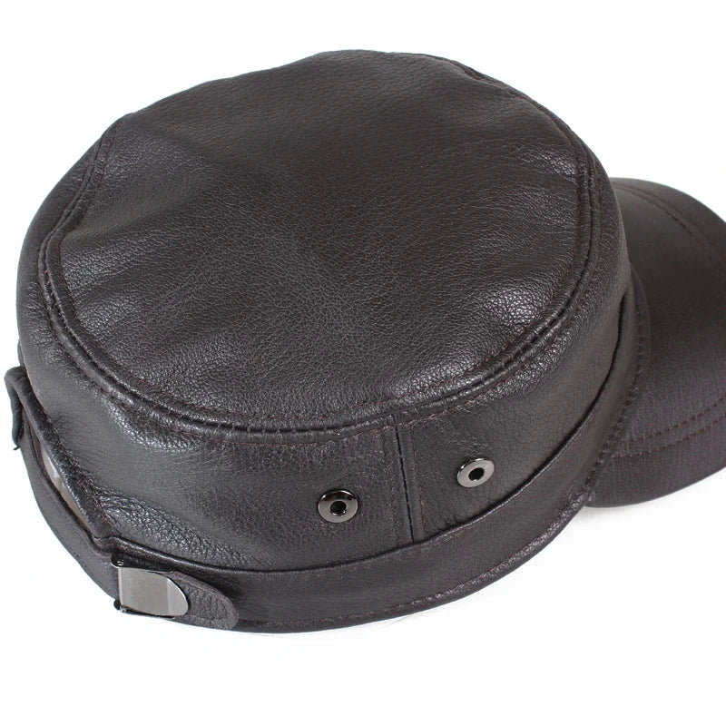 Oxford Military Leather Cap