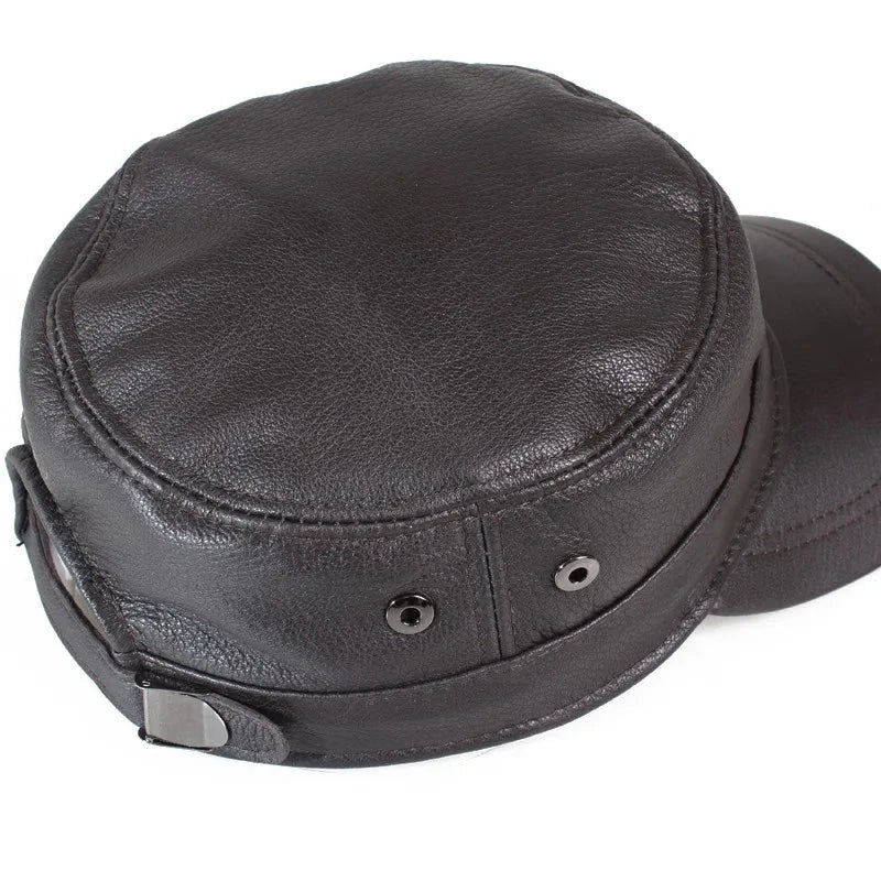 Oxford Military Leather Cap