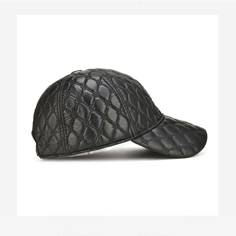 Oxford Quilted Leather Cap