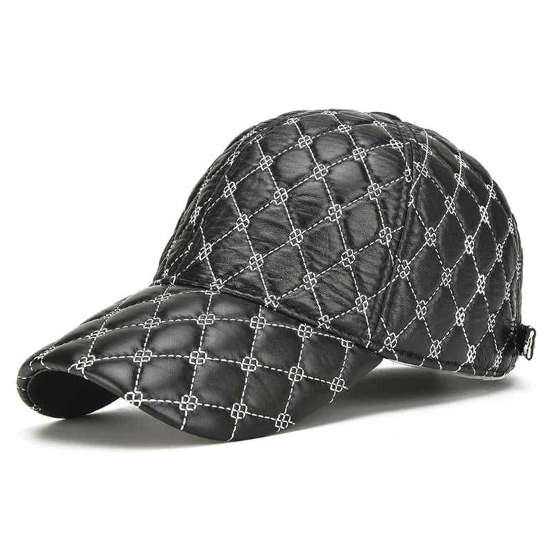 Oxford Quilted Leather Cap