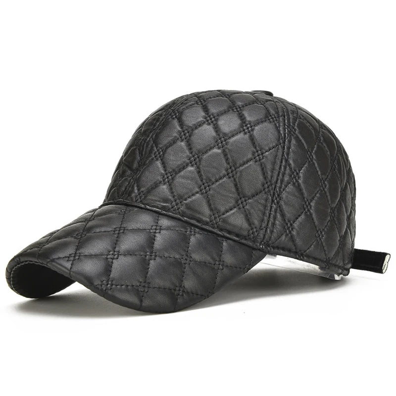 Oxford Quilted Leather Cap