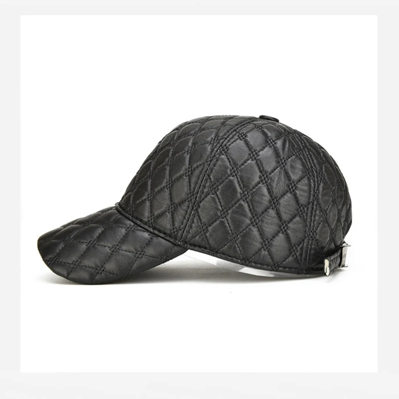 Oxford Quilted Leather Cap