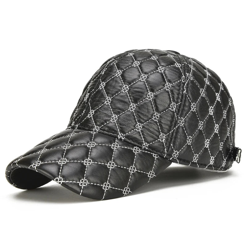Oxford Quilted Leather Cap