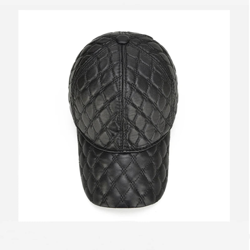 Oxford Quilted Leather Cap