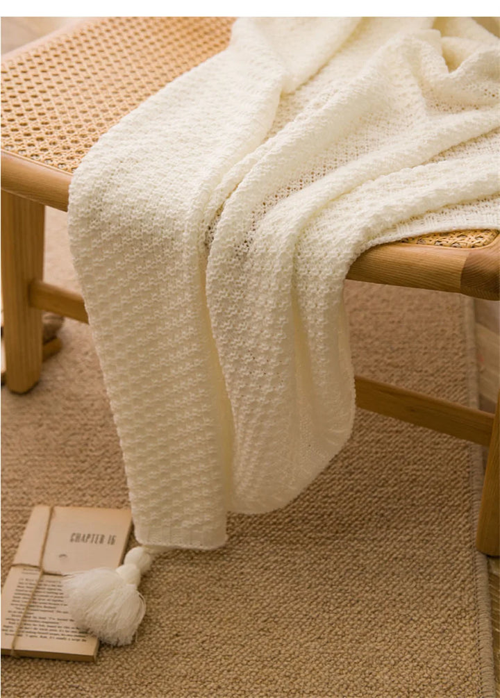 Tranquil Haven Knitted Throw Blanket