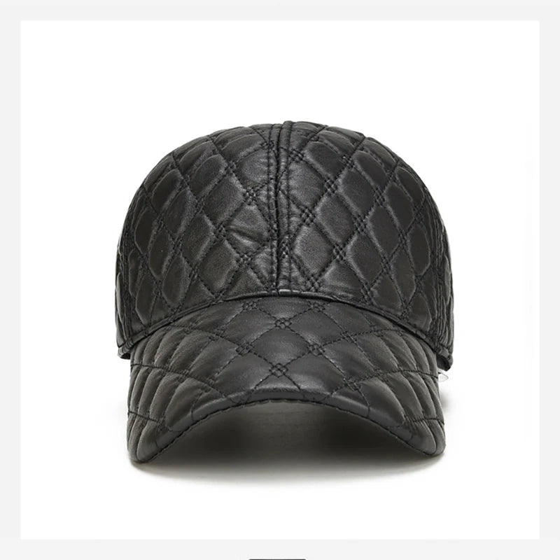 Oxford Quilted Leather Cap